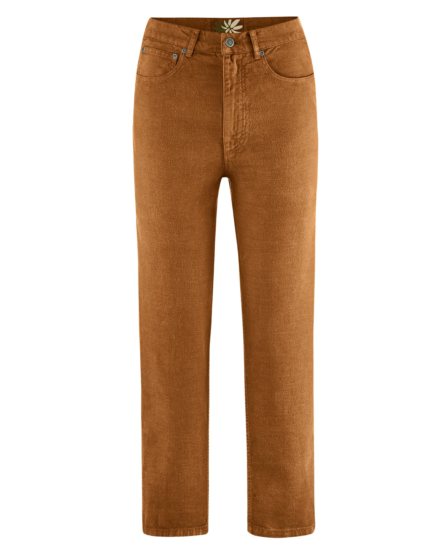 Hempage Damen vegan Jeans Mit Hoher Leibhöhe In Der Farbe Almond – Ansicht 2