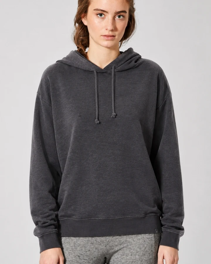 Hempage Damen vegan Bequemer Hoodie In Anthrazit