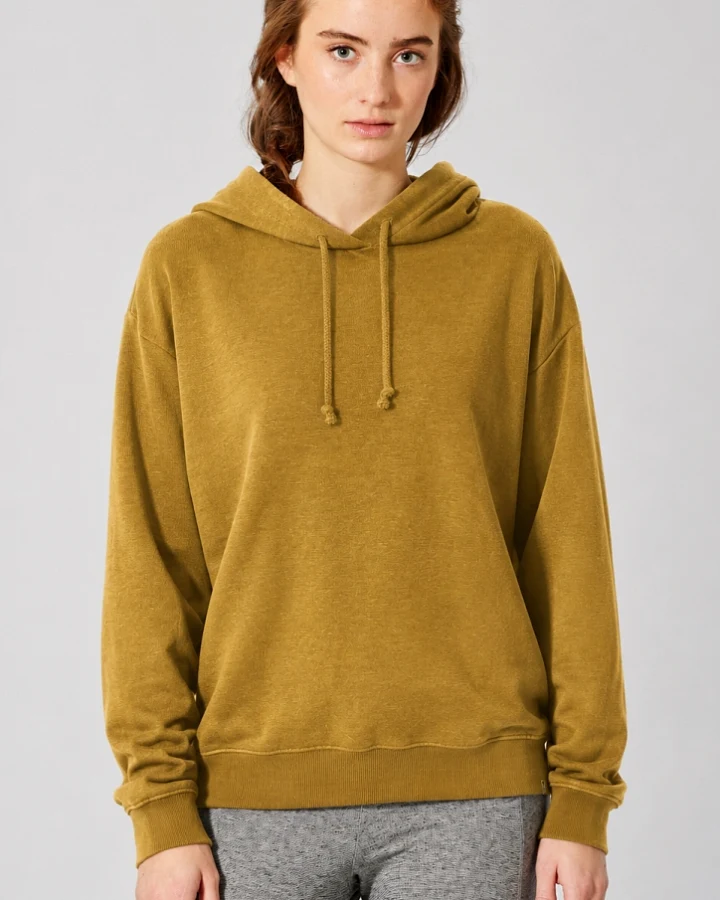 Hempage Damen vegan Bequemer Hoodie In Der Farbe Peanut Brown