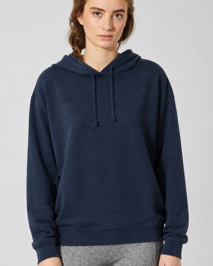 Hempage Damen vegan Bequemer Hoodie In Marineblau