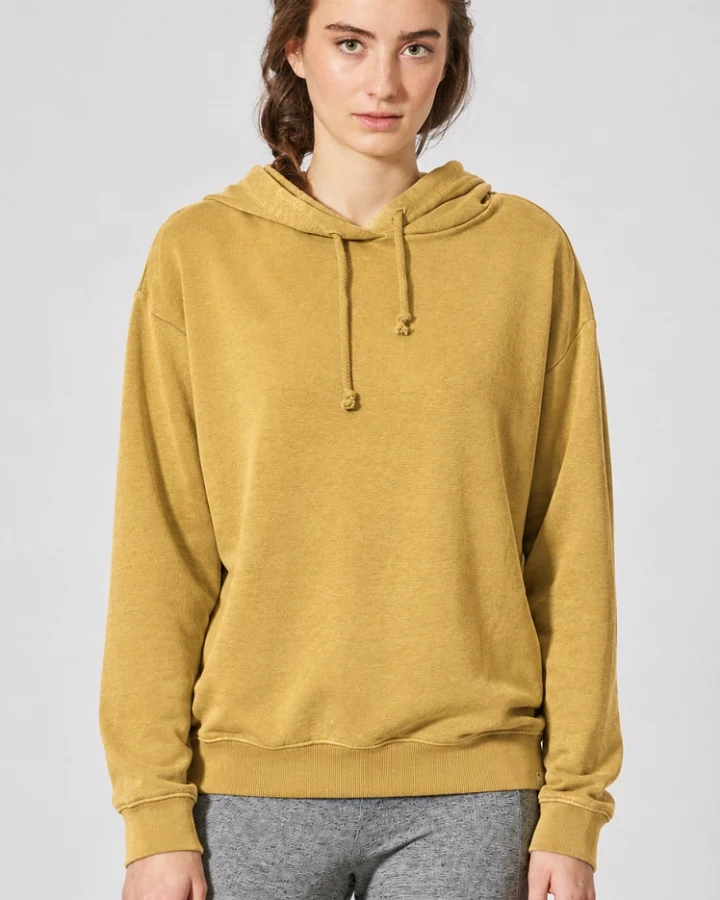 Hempage Damen vegan Hoodie Comfortable Dijongelb