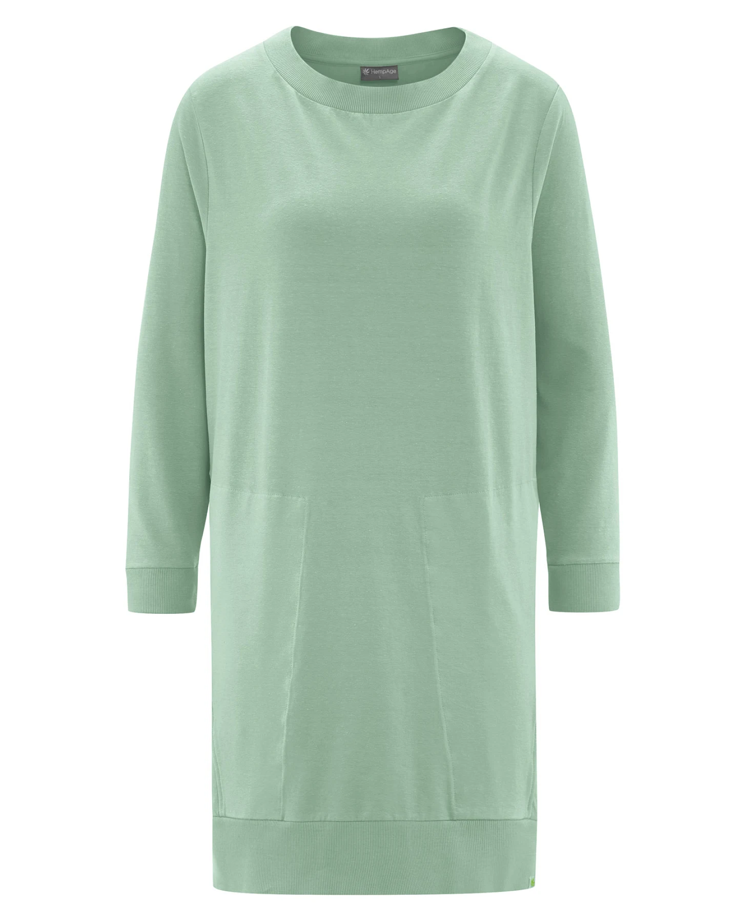 Hempage Damen vegan Sweatshirt Kleid Menta Grün – Ansicht 2