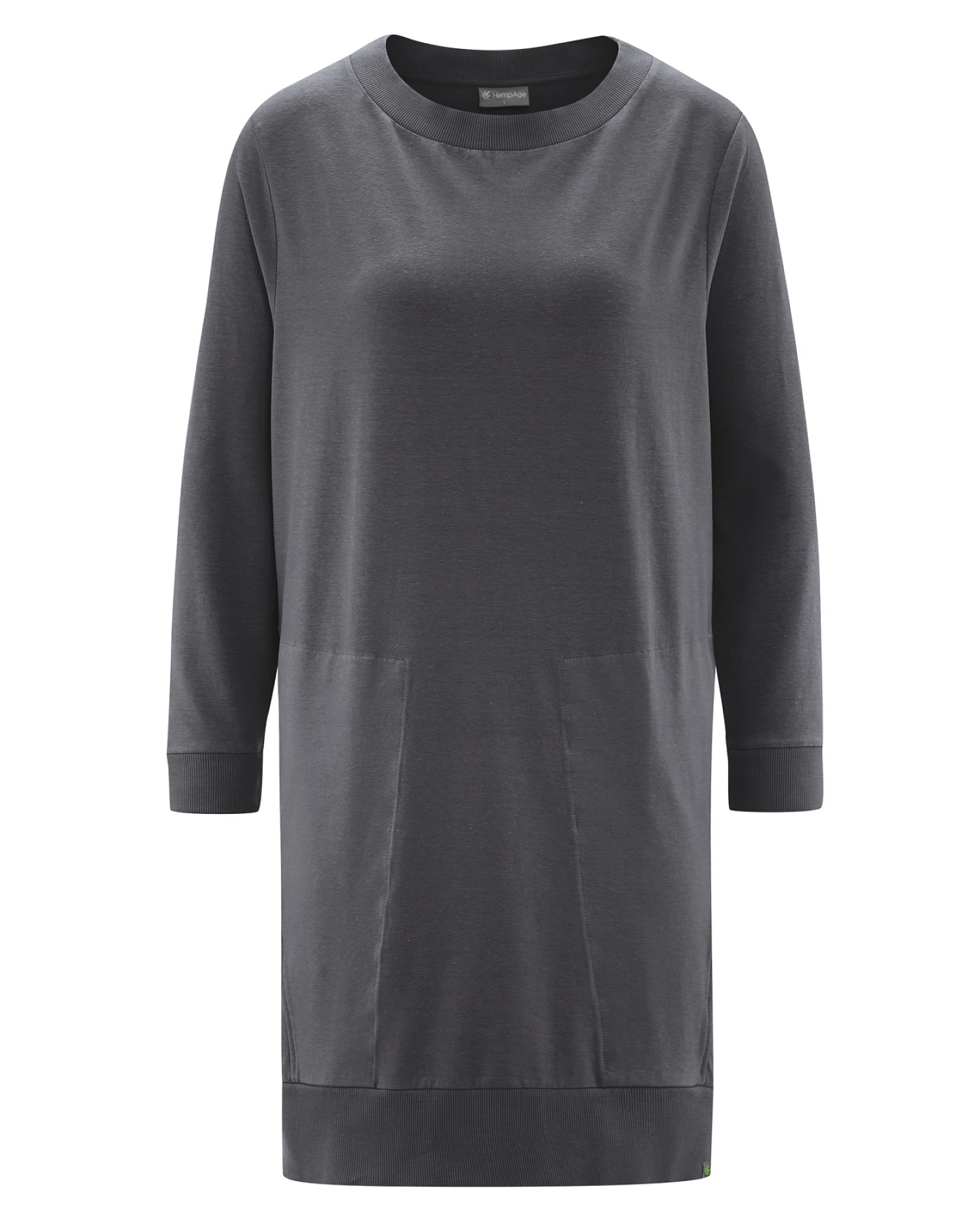 Hempage Damen vegan Sweatshirt Dress Anthrazit – Ansicht 2