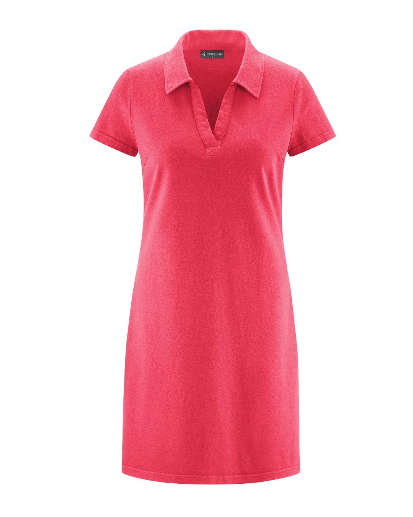 HempAge Damen vegan Kleid Timeless Summer Mit Flachem Kragen Magnolie – Ansicht 2