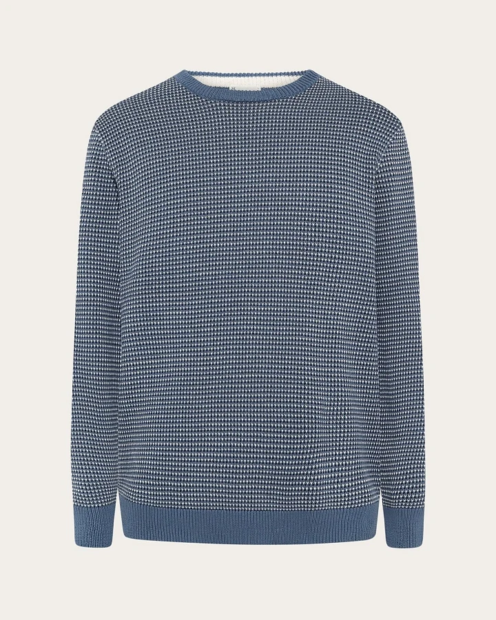 Produktseite: Strickpullover Jacquard Crew Neck Blau