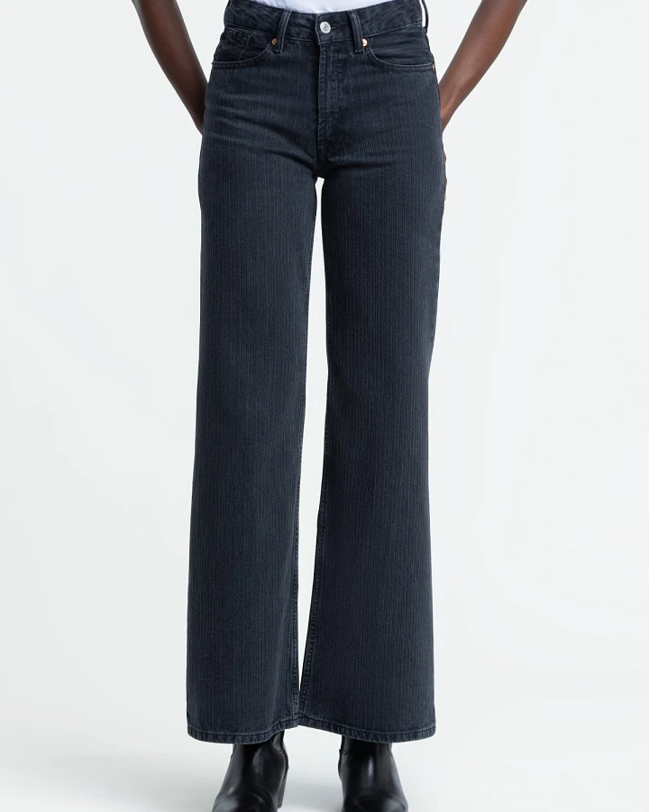 Jeans Jane Stripe Black Worn