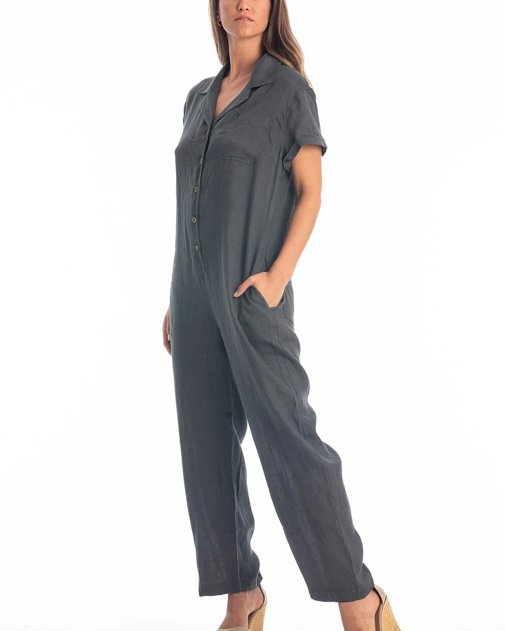RAVENS VIEW IBIZA Damen vegan Jumpsuit Portofino Anthrazitgrau