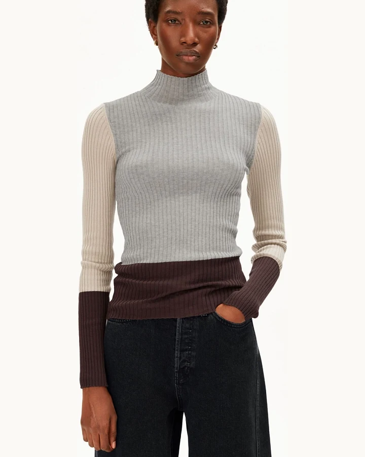 Longsleeve Alaania Patch Silber