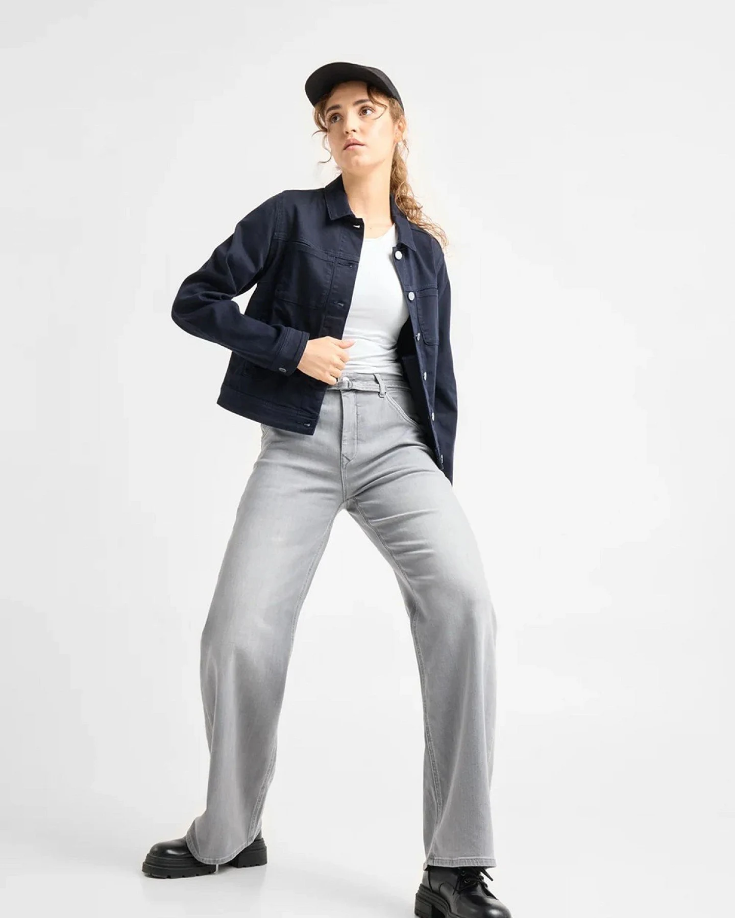 Jeans Blink Wide Barrel Cool Grey – Ansicht 6