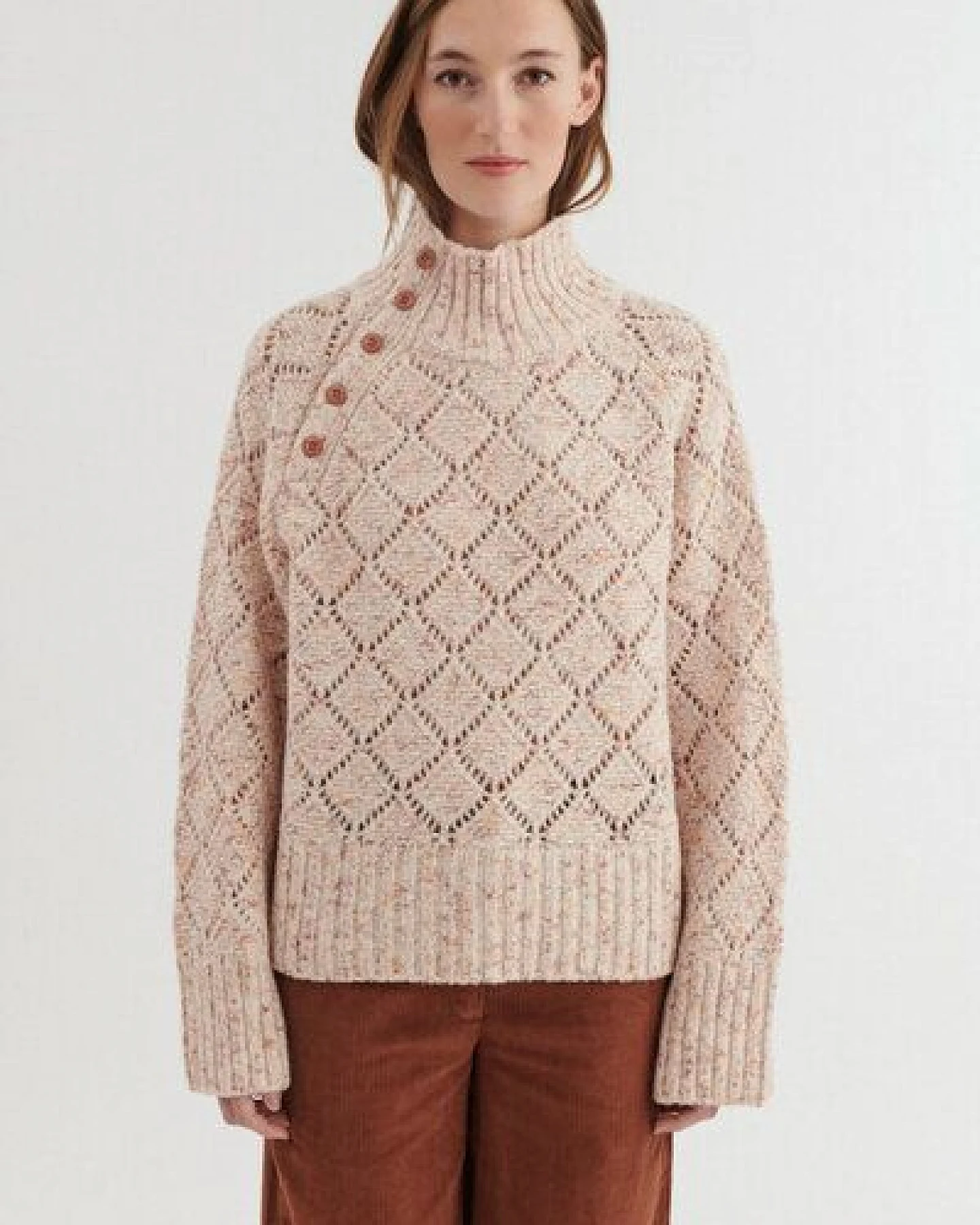 Basic Apparel Rollkragen-Strickpullover UTTA aus Wolle und Baumwolle – Ansicht 2