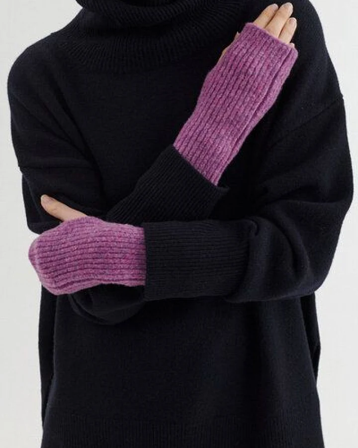 Basic Apparel Strick-Armstulpen SALLY mit Bio-Wolle