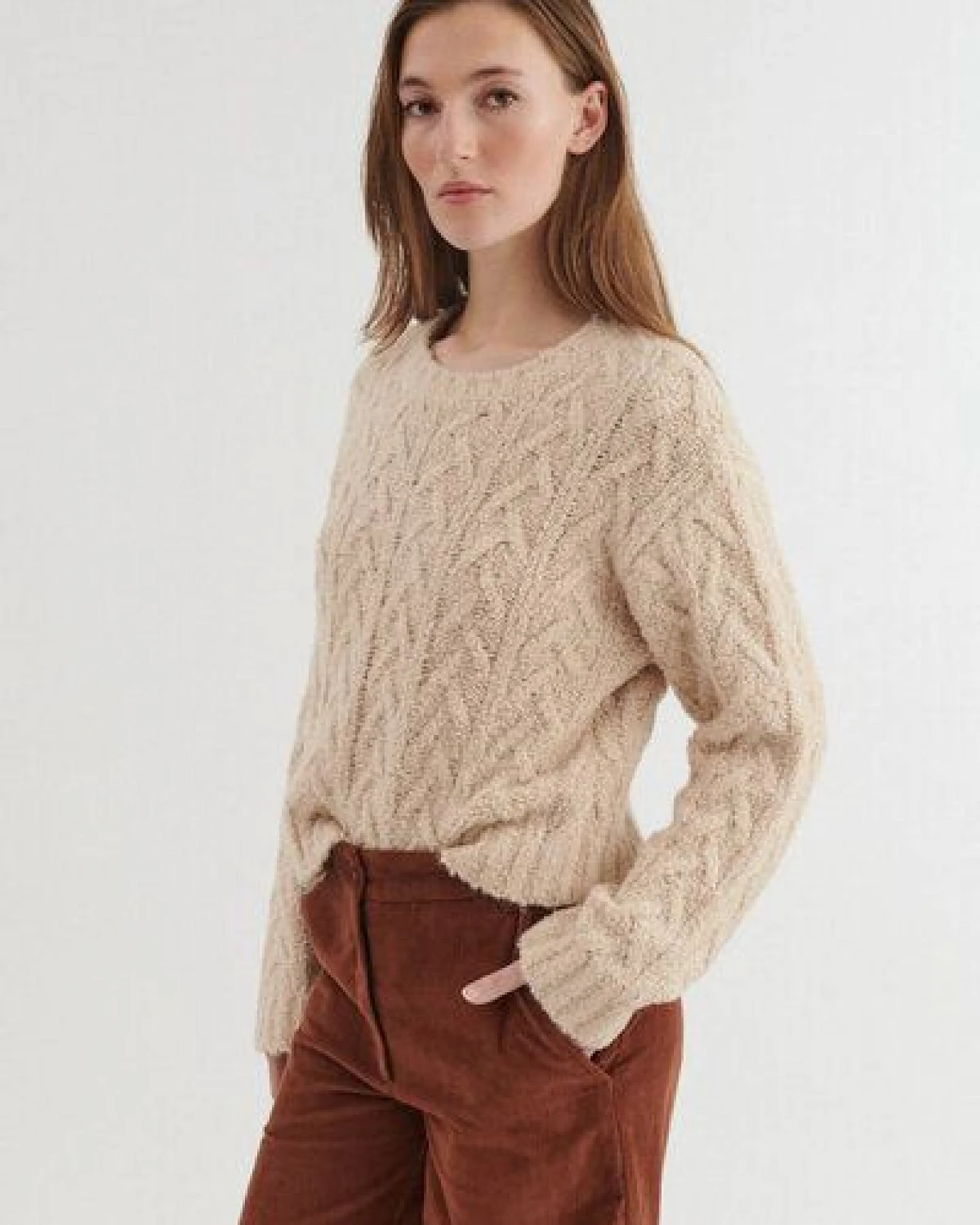 Basic Apparel Strick-Pullover TANNI aus Bio-Baumwolle, Bio-Wolle und EcoVero – Ansicht 4