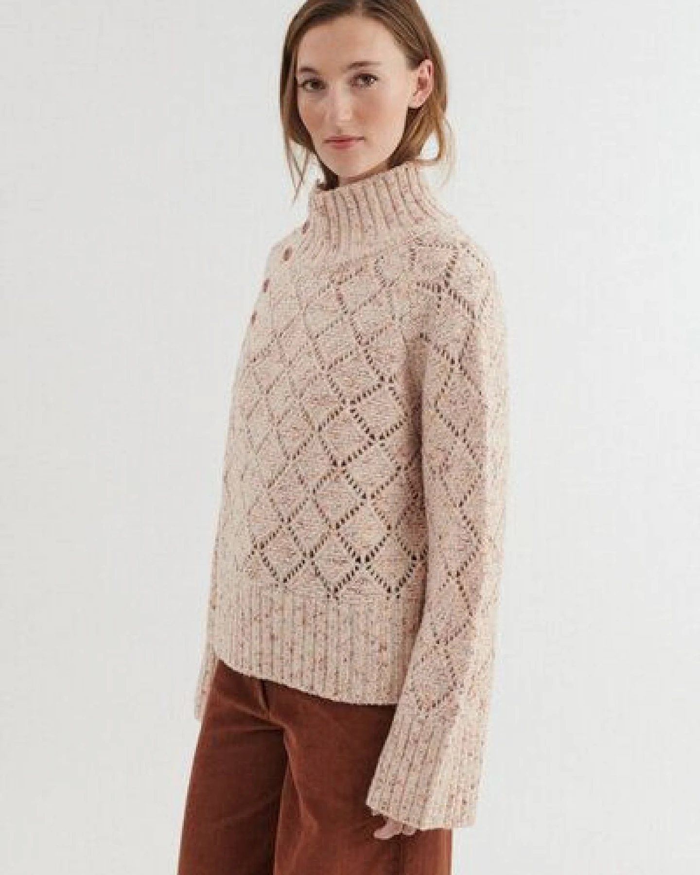 Basic Apparel Rollkragen-Strickpullover UTTA aus Wolle und Baumwolle – Ansicht 4
