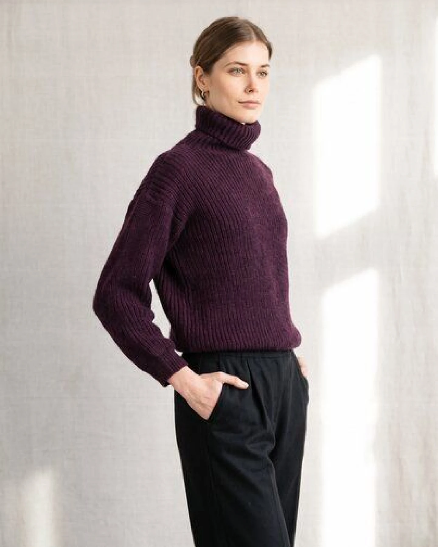 Jyoti - Fair Works Baby-Alpaka Turtleneck Strickpullover Sabeti – Ansicht 3