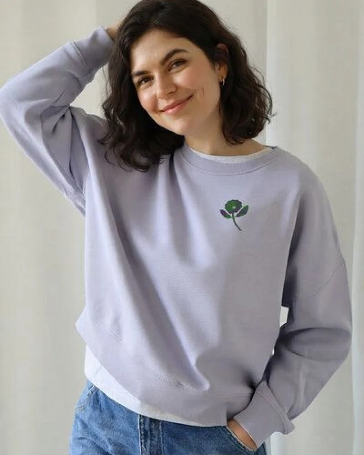 Kultgut Artdesign Boxy-Style Sweatpullover / Autumnflower