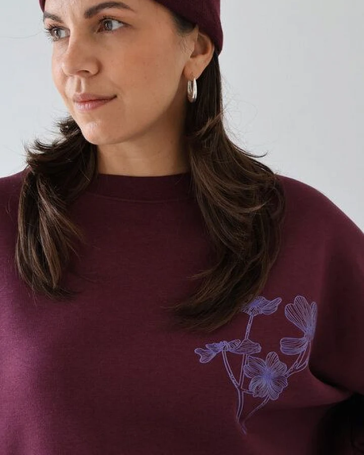 Kultgut Artdesign Supersoft Sweatpullover / Blue Flower