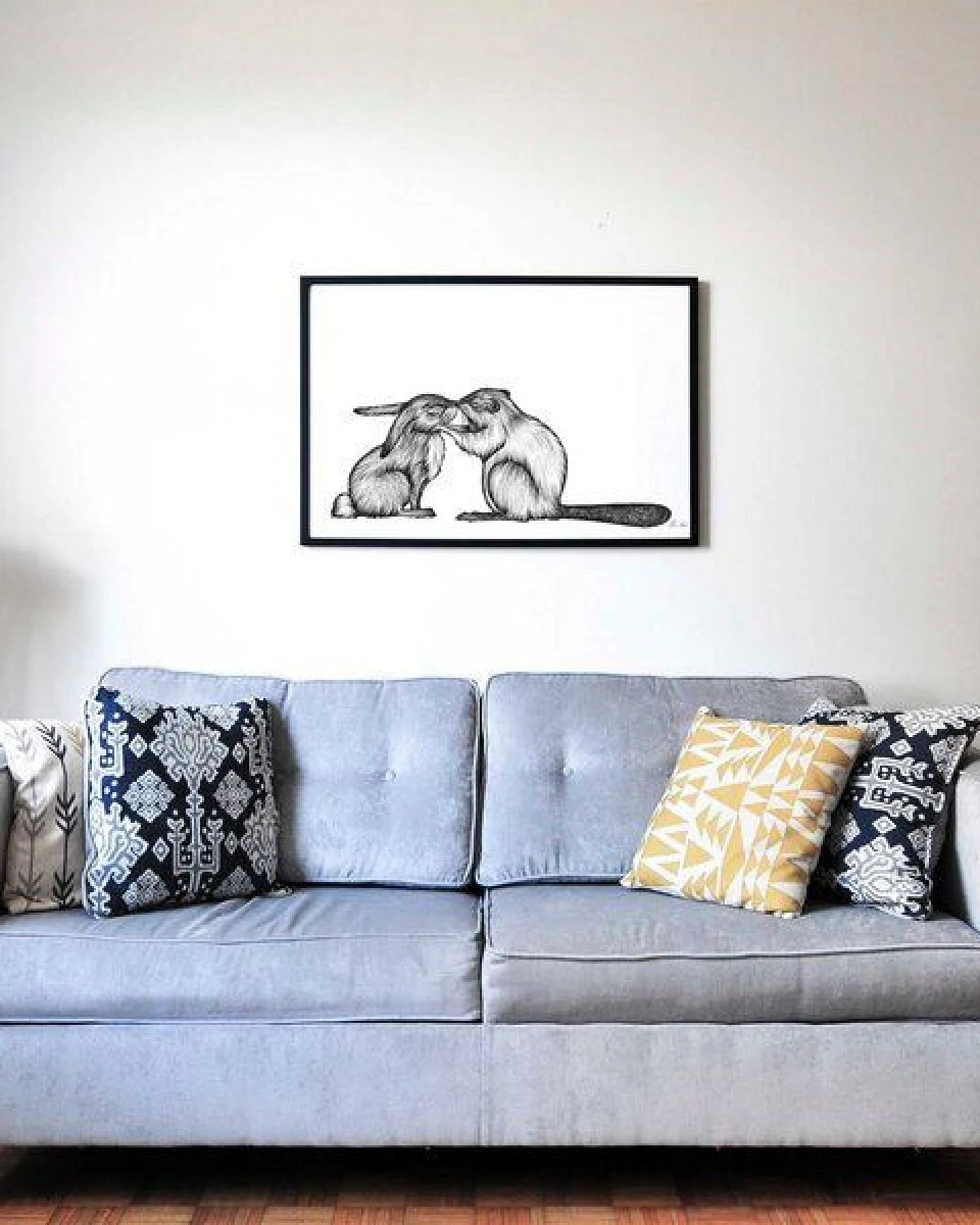 Kunstdruck »Kaninchen & Biber« von LIGARTI – Ansicht 4