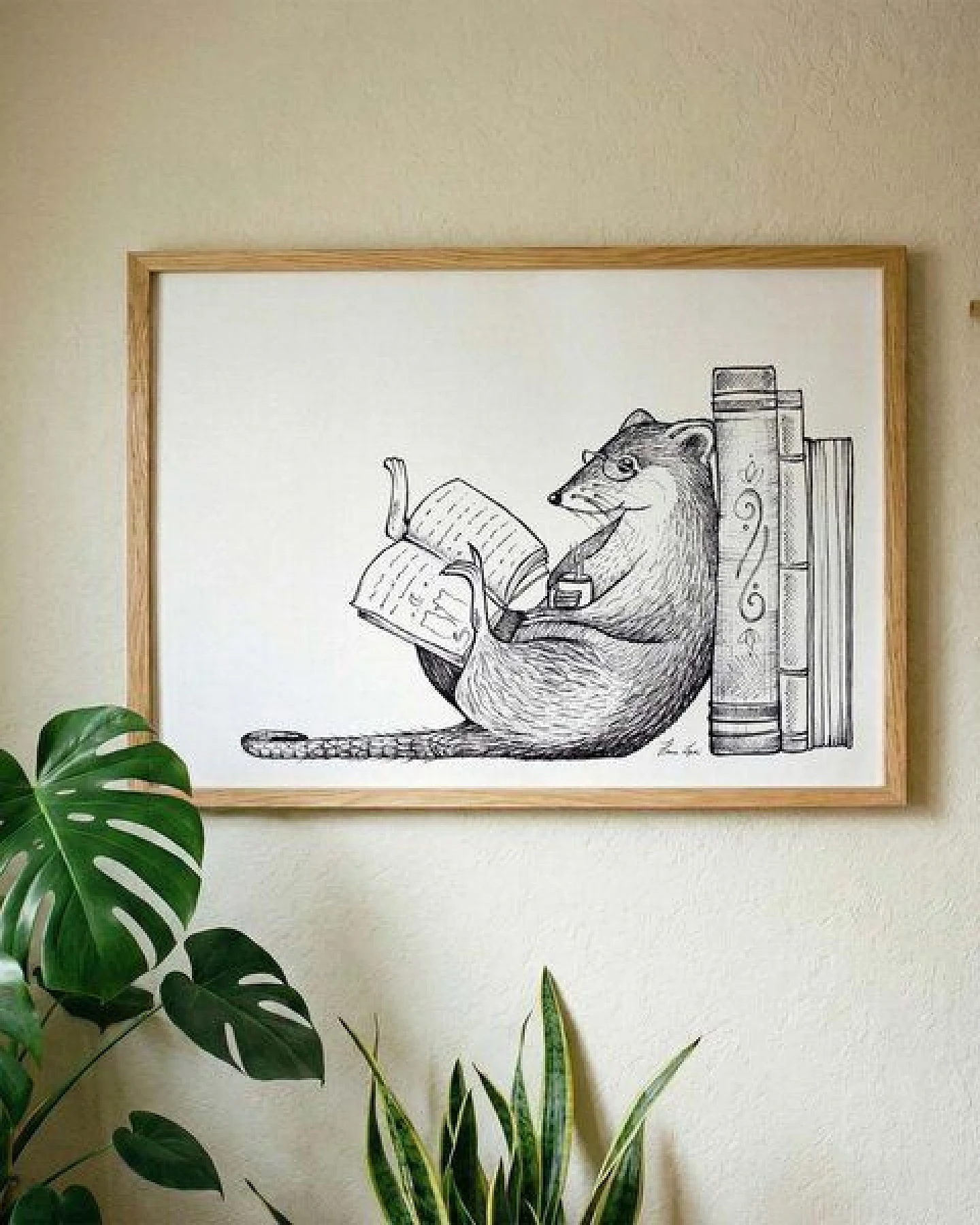 Kunstdruck »Leseratte« von LIGARTI – Ansicht 2