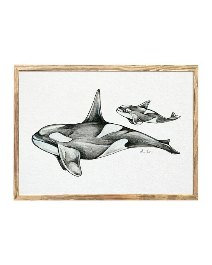 Kunstdruck »Orcas« von LIGARTI
