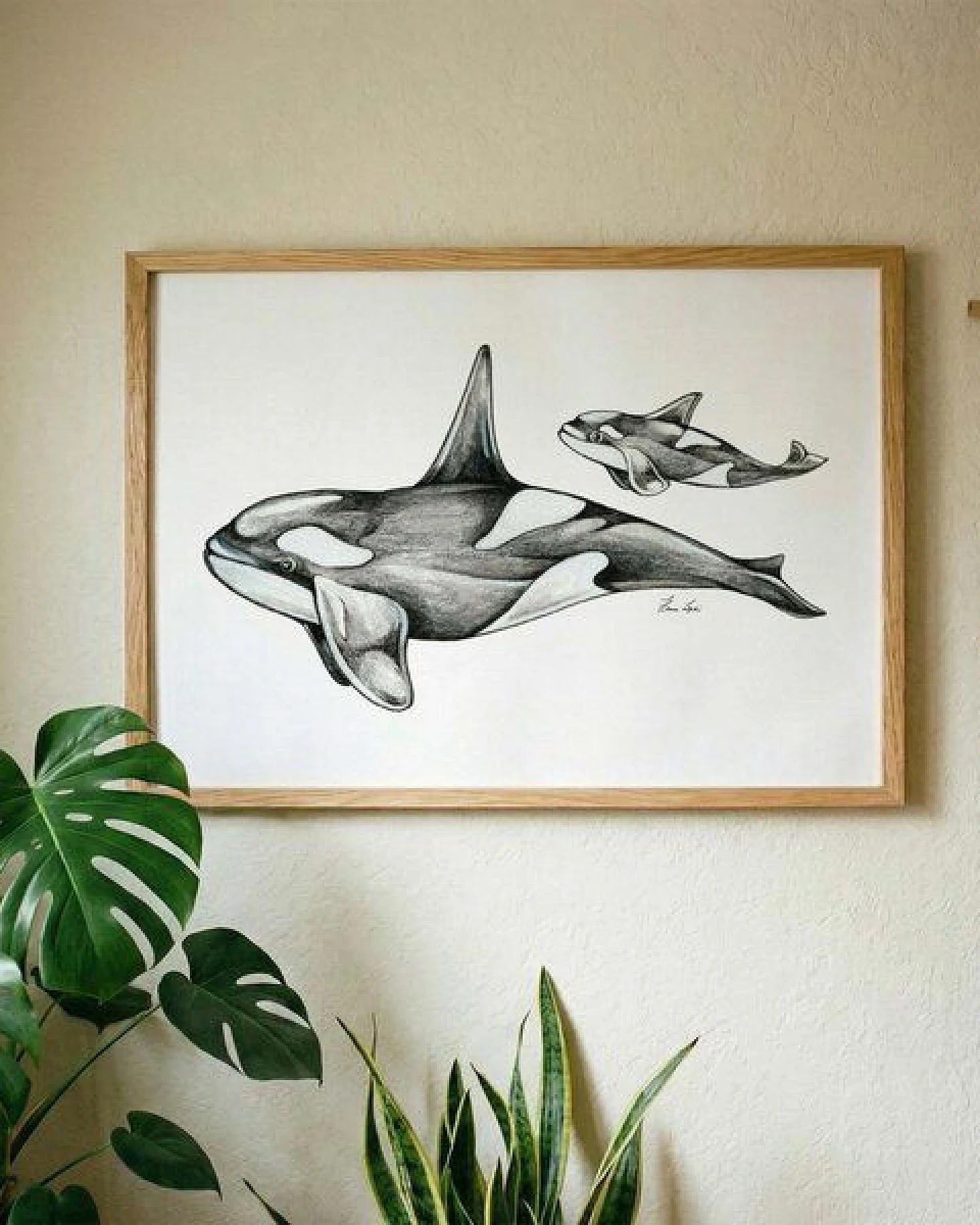 Kunstdruck »Orcas« von LIGARTI – Ansicht 2