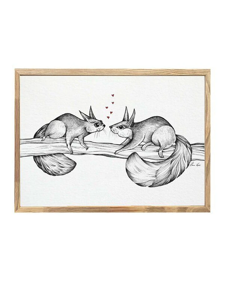 Kunstdruck »Zwei Hörnchen« von LIGARTI