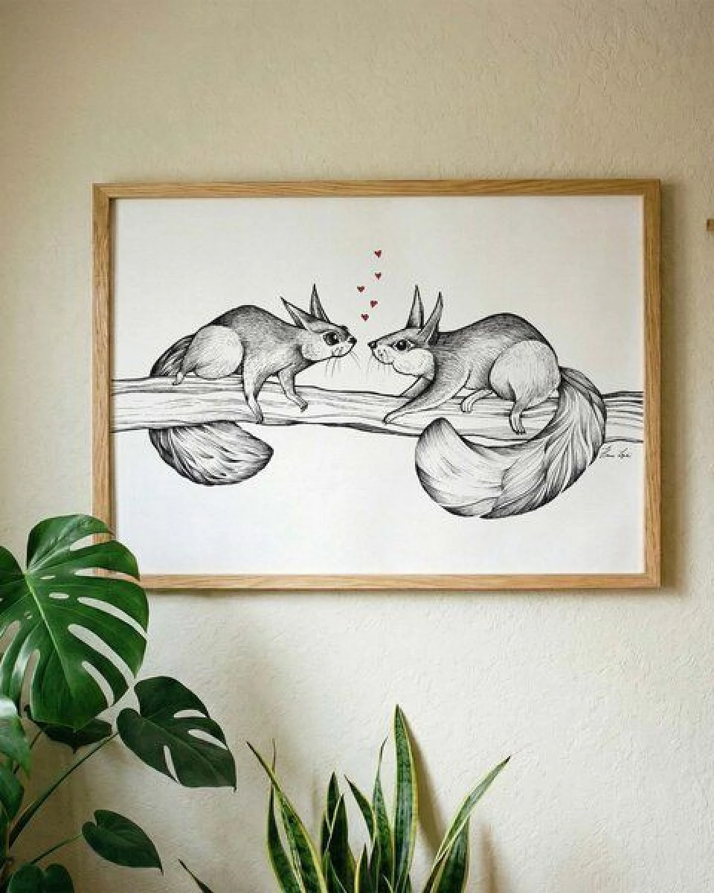 Kunstdruck »Zwei Hörnchen« von LIGARTI – Ansicht 2