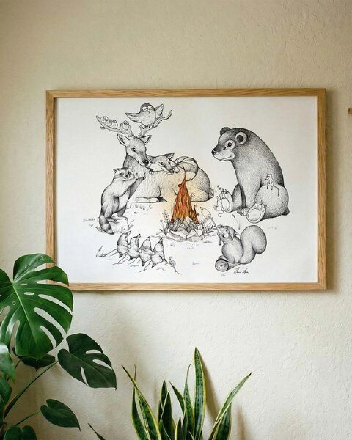 Kunstdruck »Lagerfeuertiere« von LIGARTI – Ansicht 2