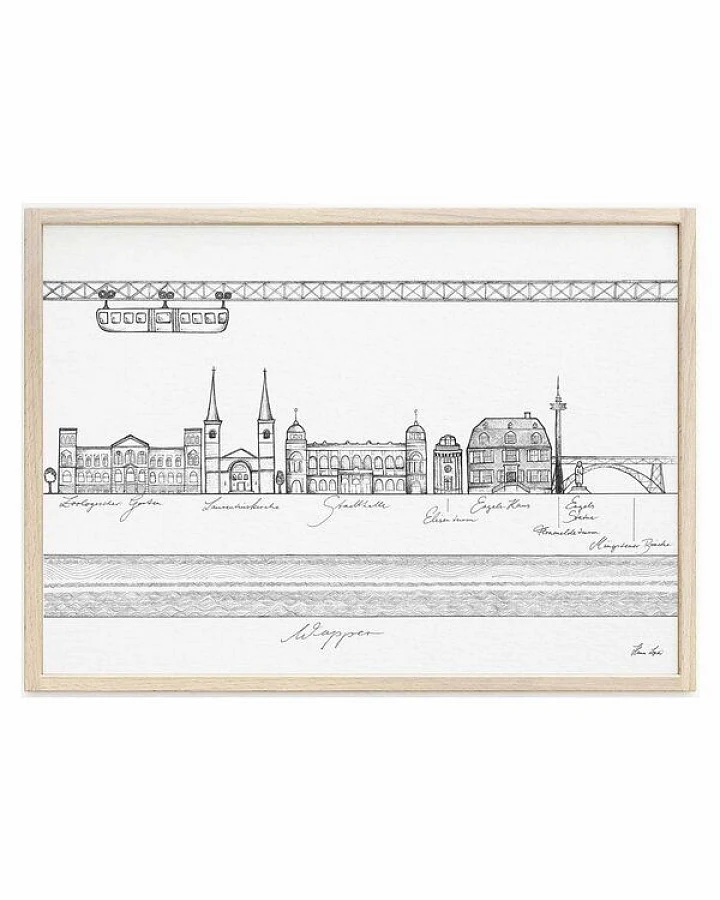 Kunstdruck »Wuppertal Nostalgie« von LIGARTI