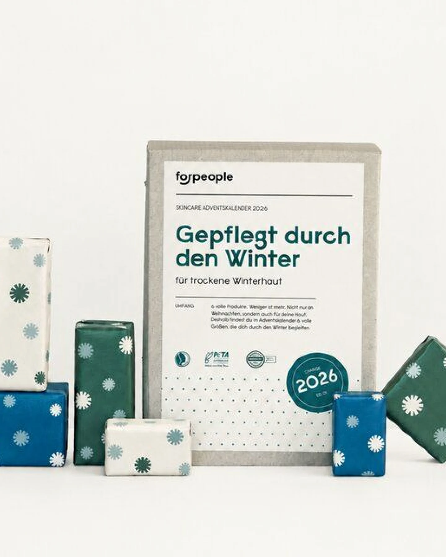 Skincare Adventskalender 2026 - 6 volle Größen statt 24 Kleinigkeiten - forpeople – Ansicht 2