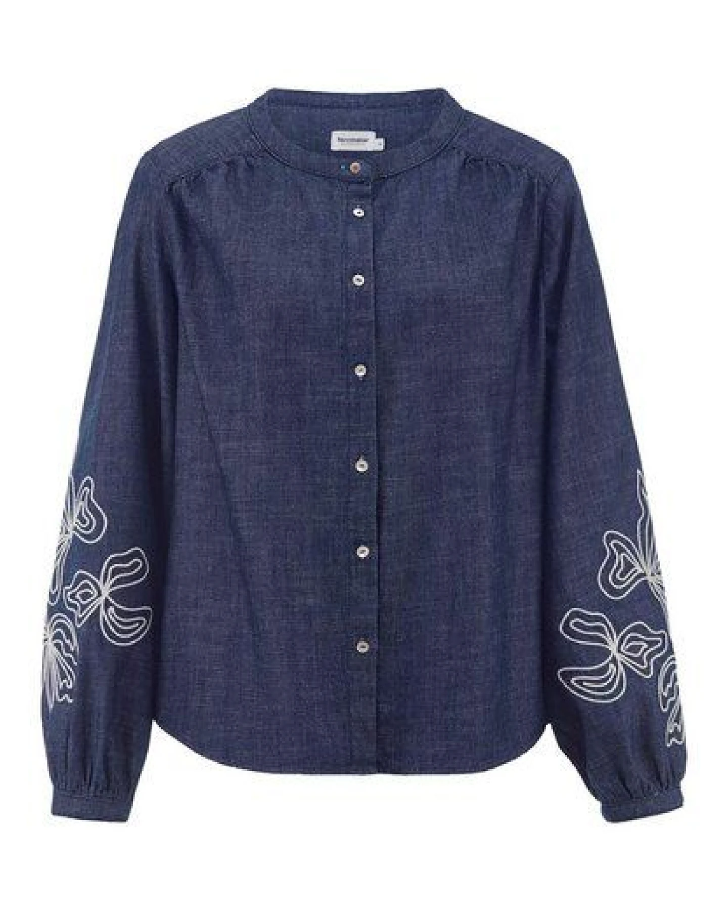 hessnatur Jeans Bluse Embroidery Relaxed aus reiner Bio-Baumwolle – Ansicht 3