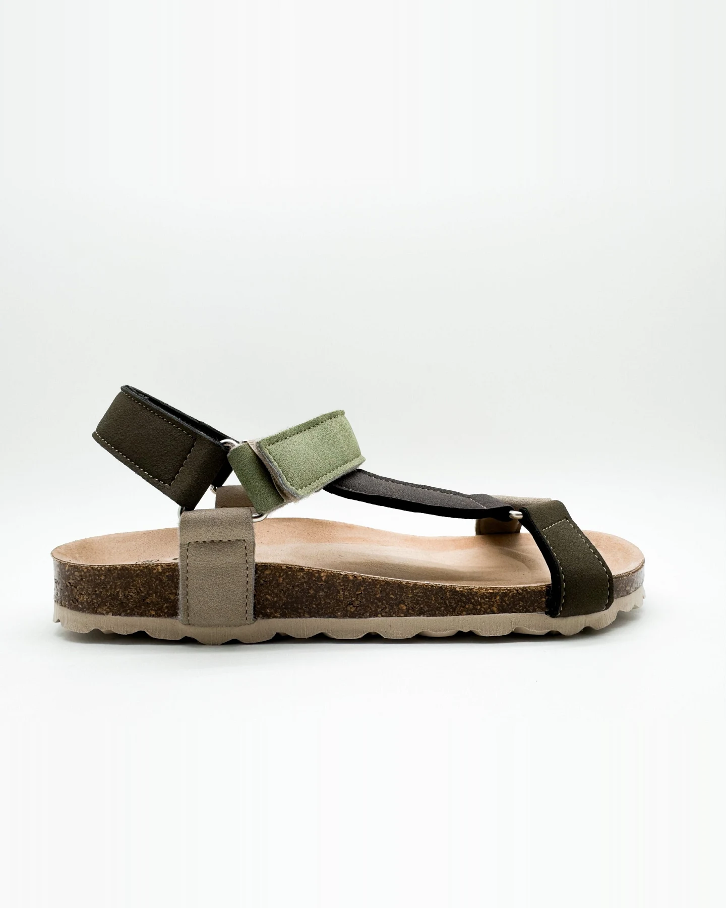 thies Damen vegan Sandalen Trek Multi Waldgrün – Ansicht 2
