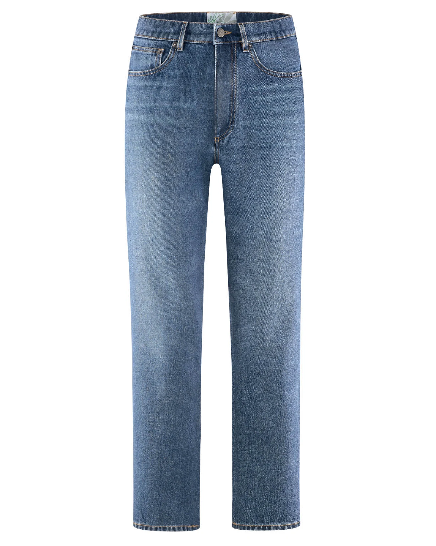 Hempage Damen vegan Jeans Mit Hoher Leibhöhe Laserblau – Ansicht 2