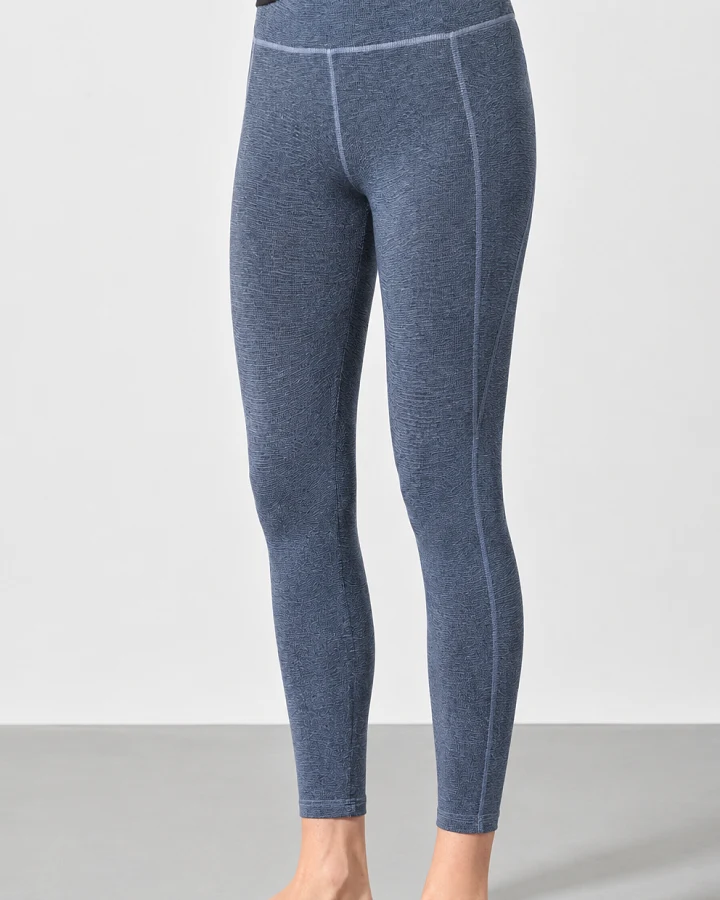 Hempage Damen vegan Yoga Leggings Melange Blueberry
