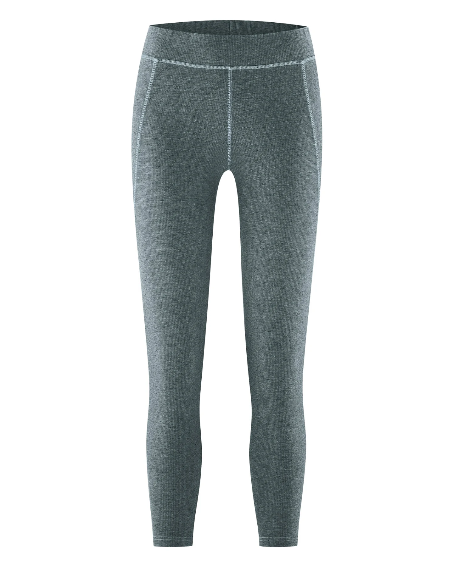 Hempage Damen vegan Yoga Leggings Melange Titanium – Ansicht 2
