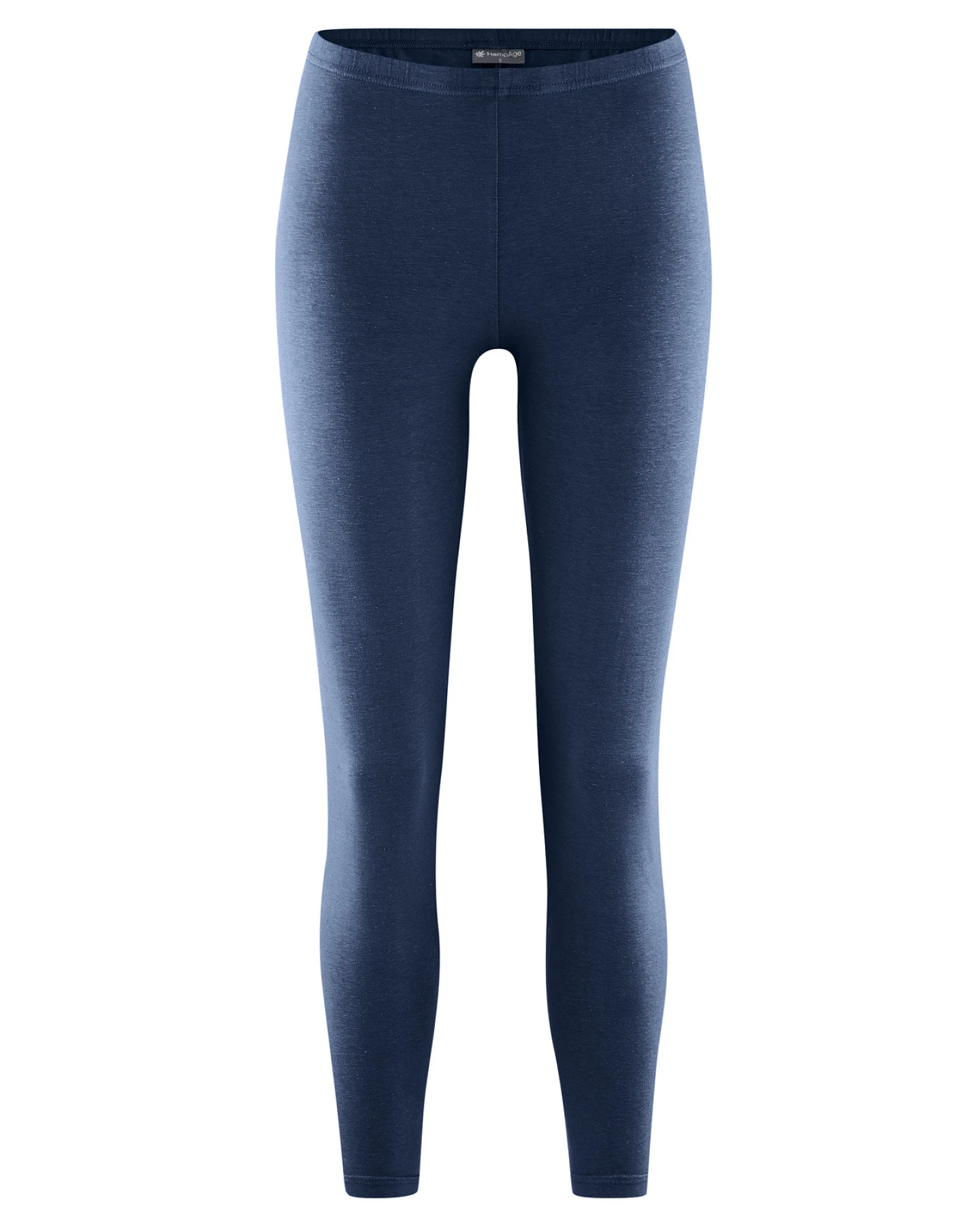 Hempage Damen vegan Lange Basic Leggings In Marineblau – Ansicht 2
