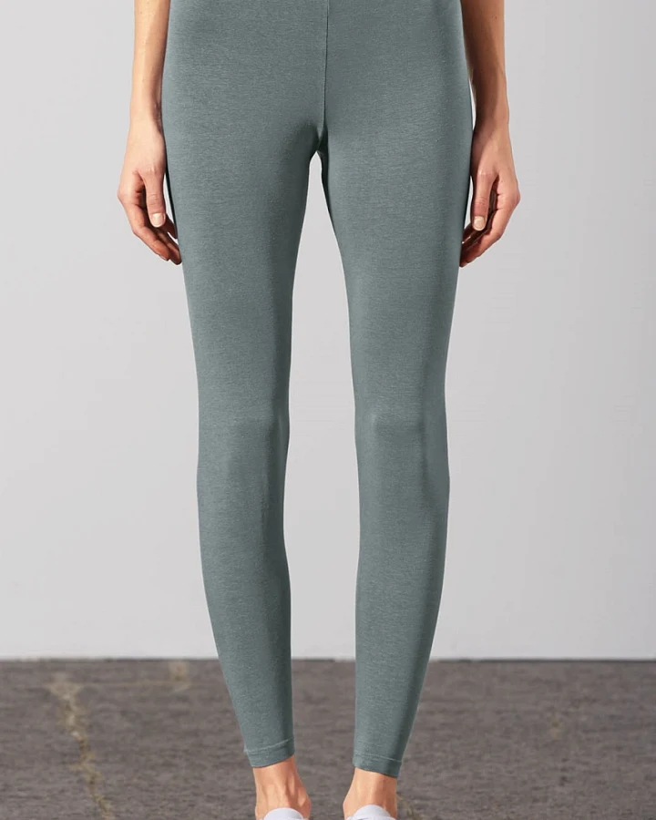 Hempage Damen vegan Lange Basic Leggings In Titan