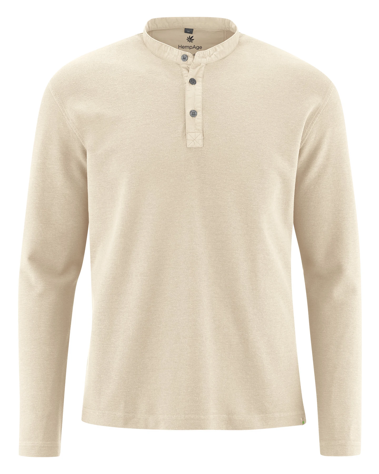 Hempage Herren vegan Langärmliges Freizeit Shirt Gobi In Beige – Ansicht 2