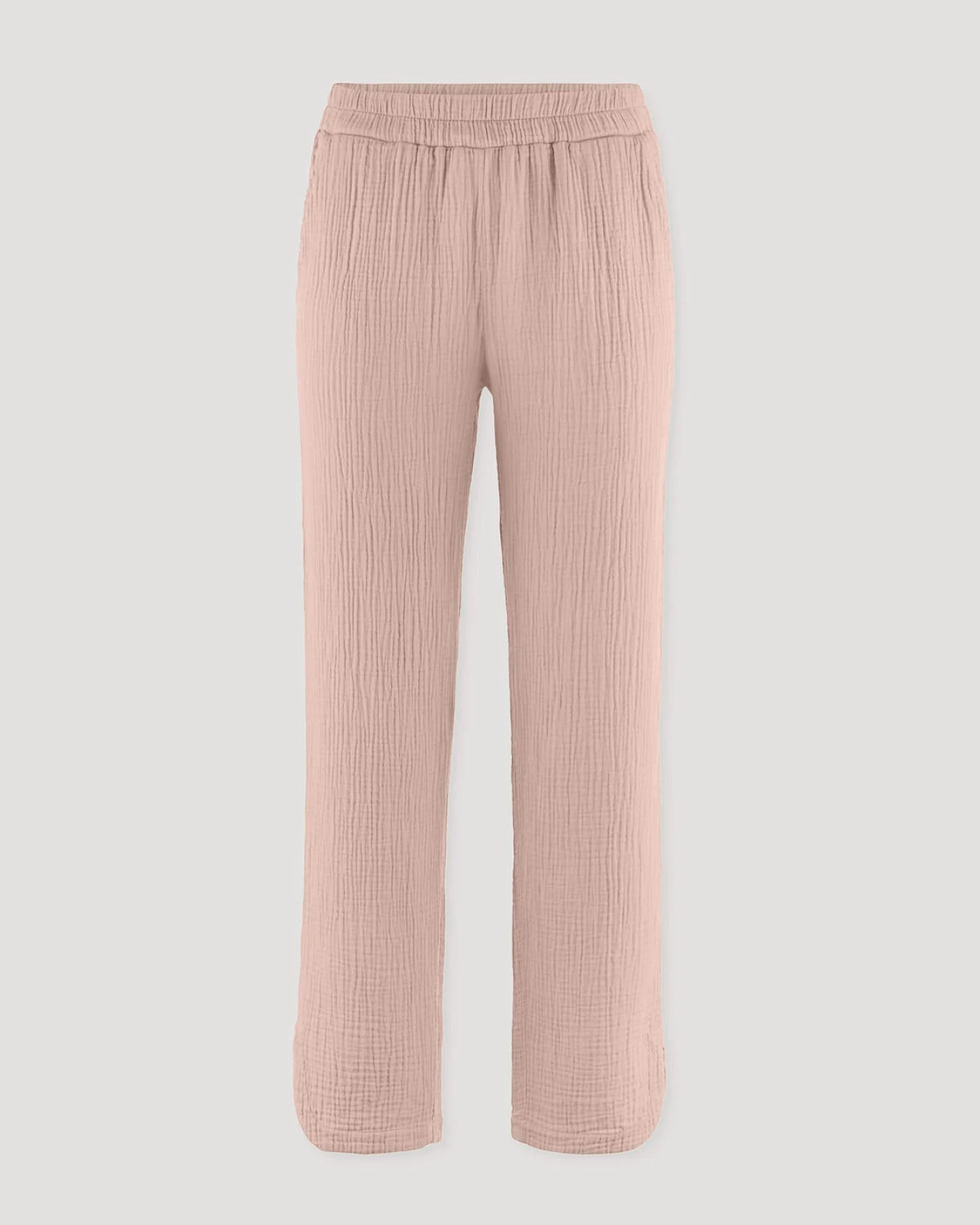 hessnatur Damen Musselin Schlafhose Regular PURE COMFORT aus Bio-Baumwolle - rosa - Größe 44 – Ansicht 4
