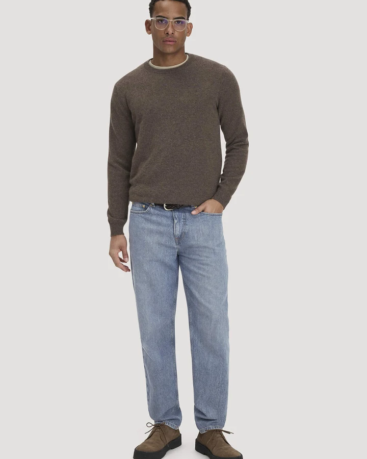 hessnatur Herren Jeans MADS Relaxed aus Bio-Denim mit recycelter Baumwolle - blau - Größe 32/34