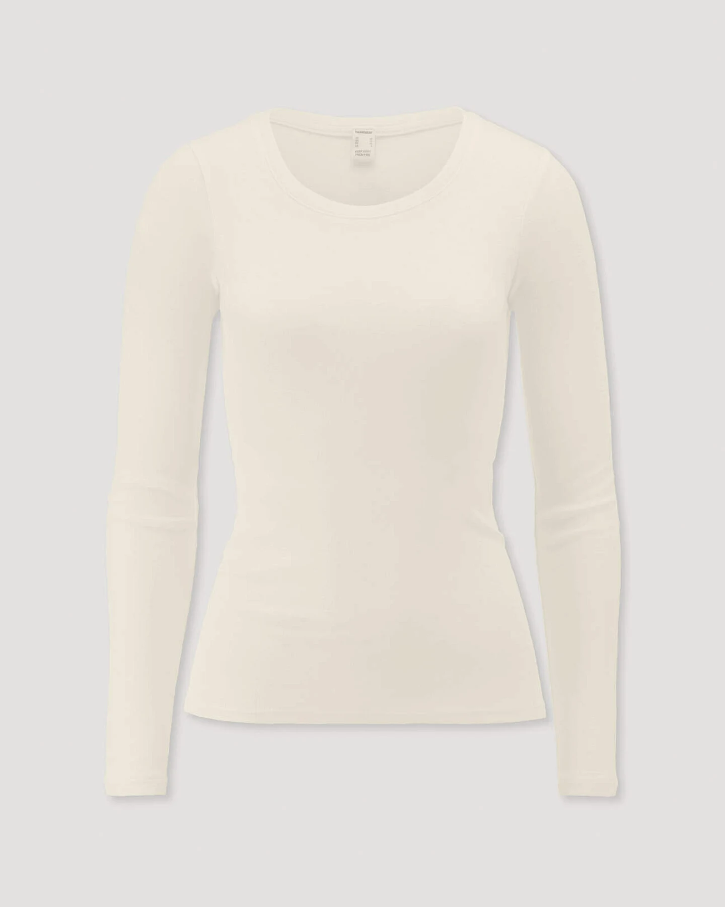 hessnatur Damen Longsleeve PURE FUNCTION aus Bio-Merinowolle mit Seide - natur - Größe 34 – Ansicht 3