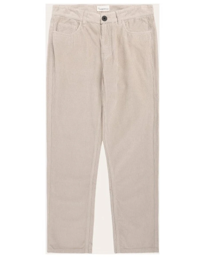 KnowledgeCotton Apparel - 5-Pocket 8-Wales Corduroy Pant - Freizeithose Gr 31 grau/beige