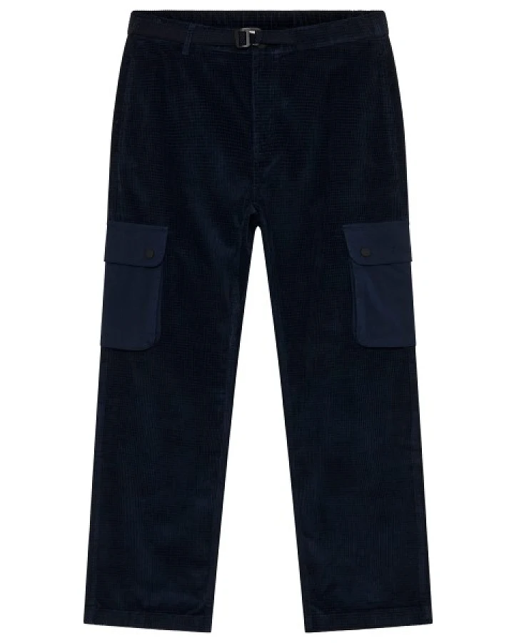 KnowledgeCotton Apparel - Fig 8 Wales Corduroy Elastic Waist - Freizeithose Gr XXL schwarz/blau