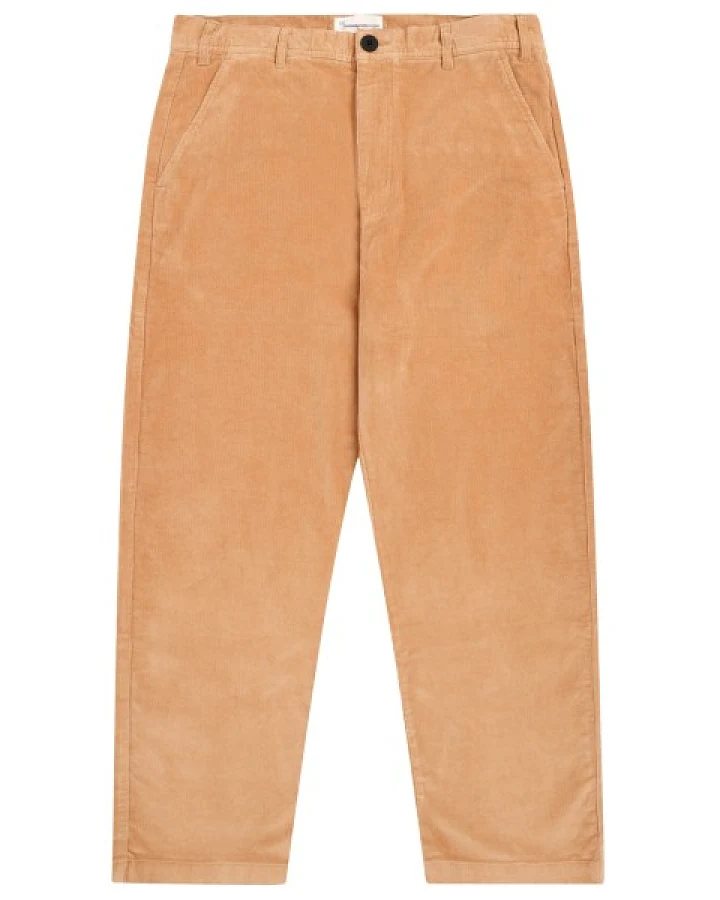 KnowledgeCotton Apparel - Flint Wide 14 Wales Corduroy Chino - Freizeithose Gr 34 - Length: 32'' beige