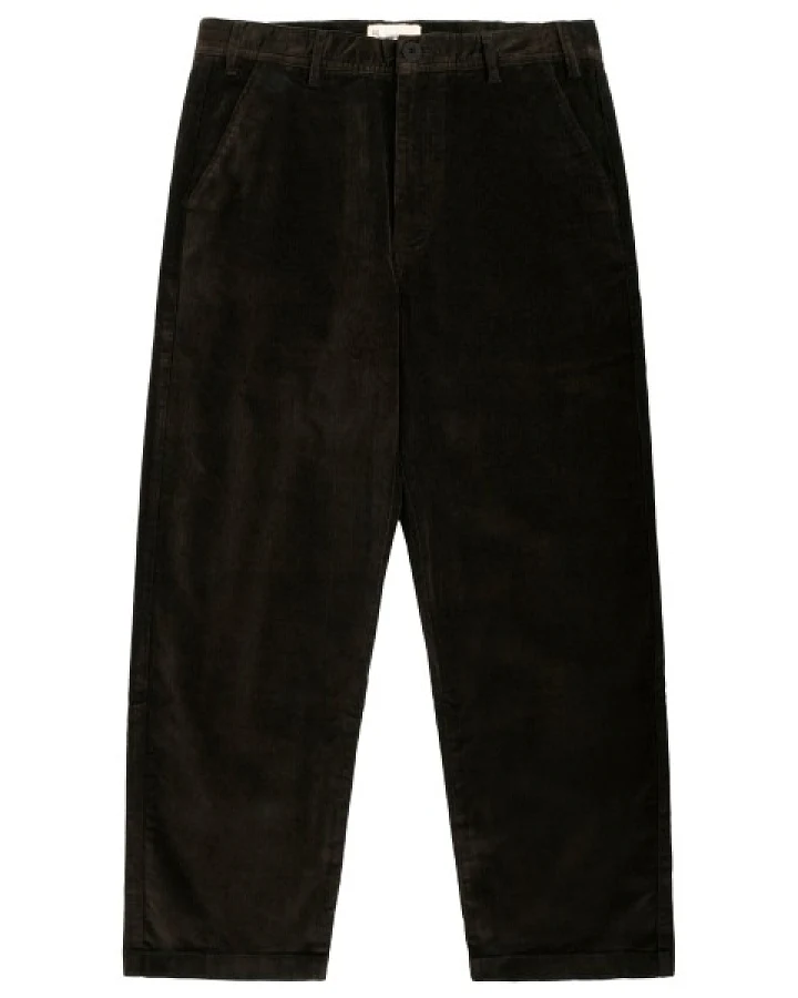KnowledgeCotton Apparel - Flint Wide 14 Wales Corduroy Chino - Freizeithose Gr 28 - Length: 34'' schwarz