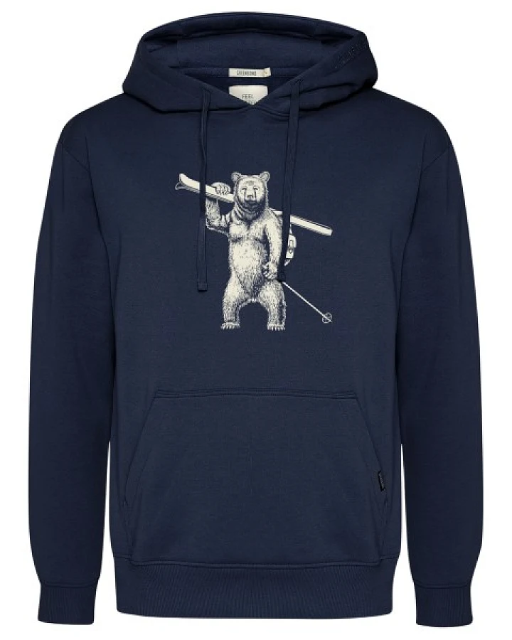 GreenBomb - Ski Bear Joy - Hoodie Gr L blau