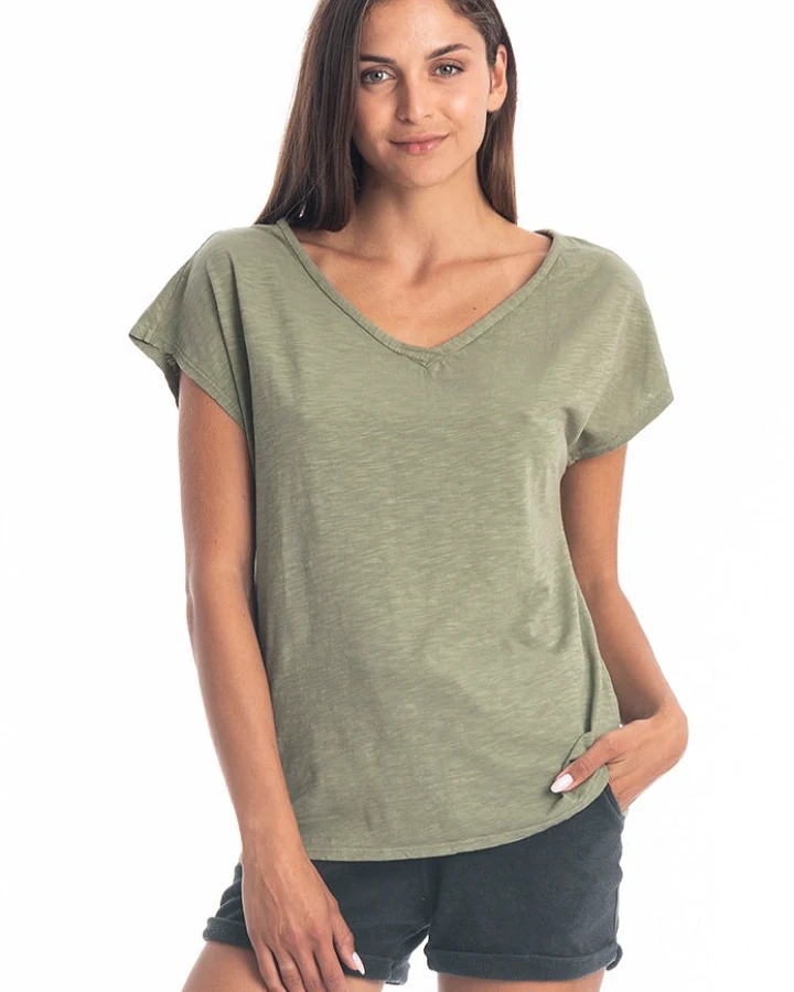 RAVENS VIEW IBIZA Damen vegan Oberteil Arizona Khaki