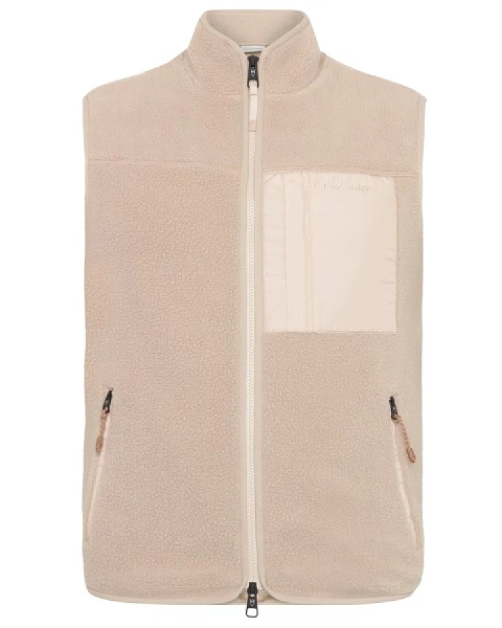 KnowledgeCotton Apparel - ED Adv. Loose Fit Zip Fleece Vest - Fleeceweste Gr XXL beige