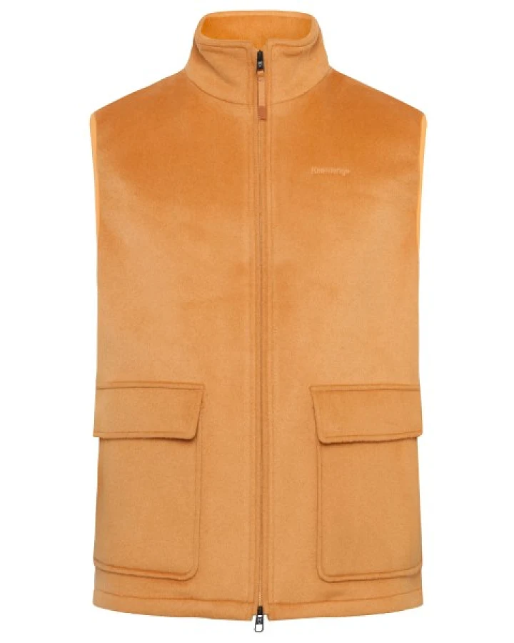 KnowledgeCotton Apparel - Felted Wool Vest - Merinoweste Gr S orange