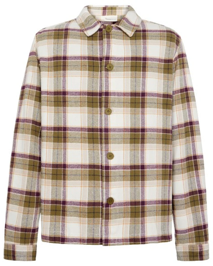 KnowledgeCotton Apparel - Big Checked Heavy Flannel - Hemd Gr XL beige