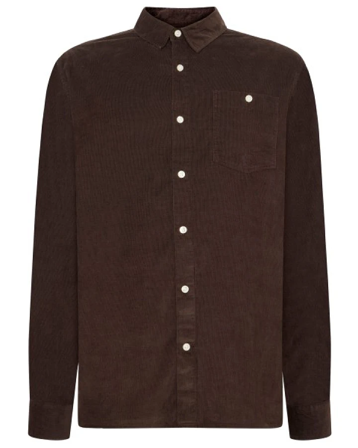 KnowledgeCotton Apparel - Regular 26-Wales Corduroy Shirt - Hemd Gr 3XL braun